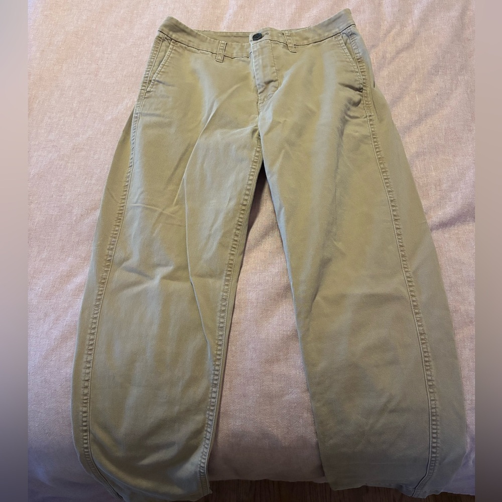 J. Crew Wide-Leg Chino Pants in Tan